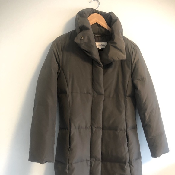 Never Worn Calvin Klein Long Puffer winter Jacket - Picture 1 of 3